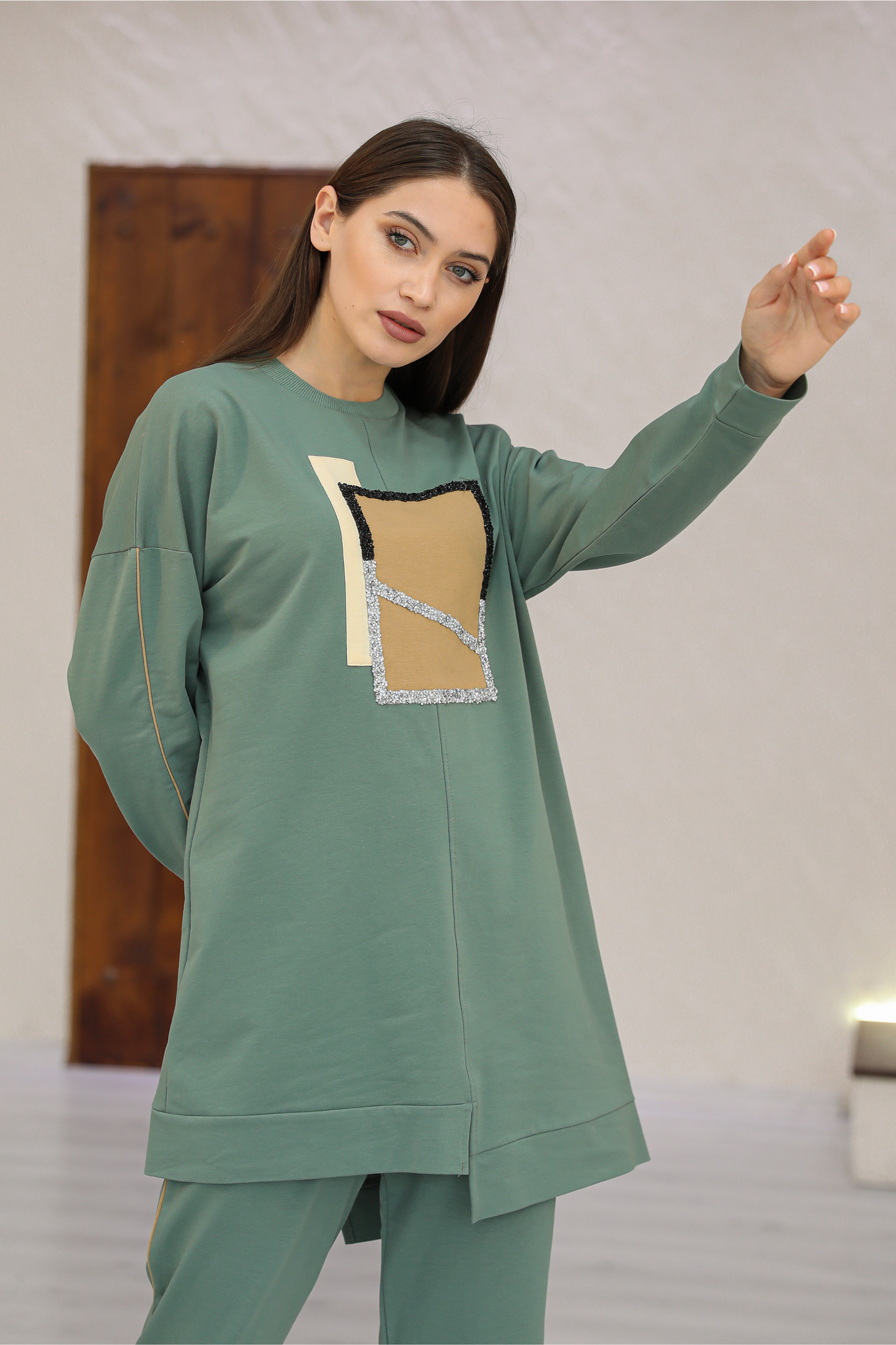 2 Piece Set - Zeina - Green