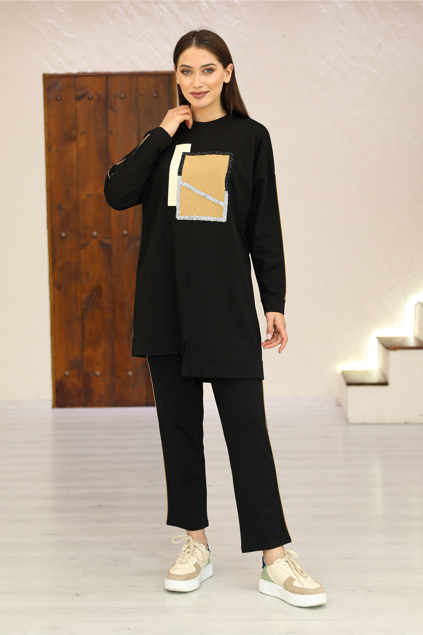2 Piece Set - Zeina - Black