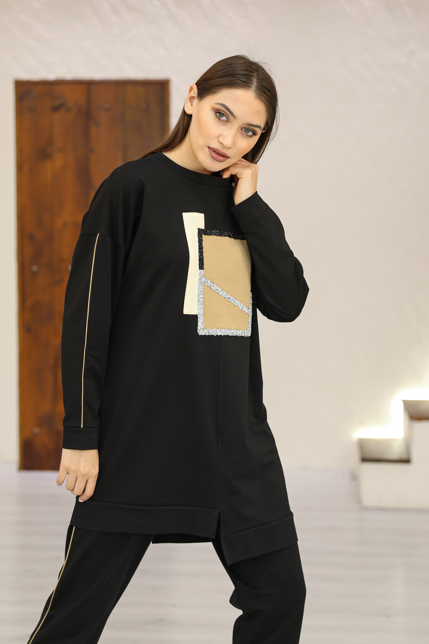 2 Piece Set - Zeina - Black