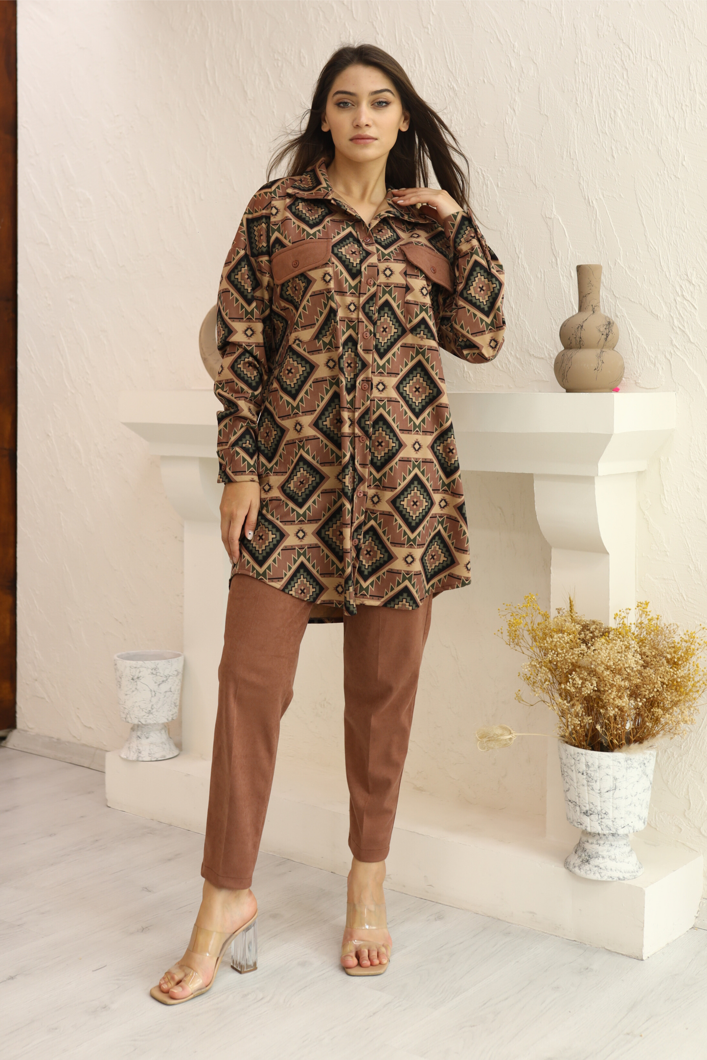 2 piece set - Rubi - Brown