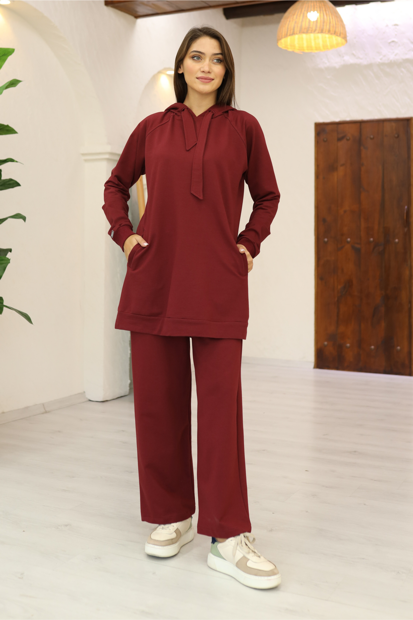 2 Piece Set - Maya - Burgundy