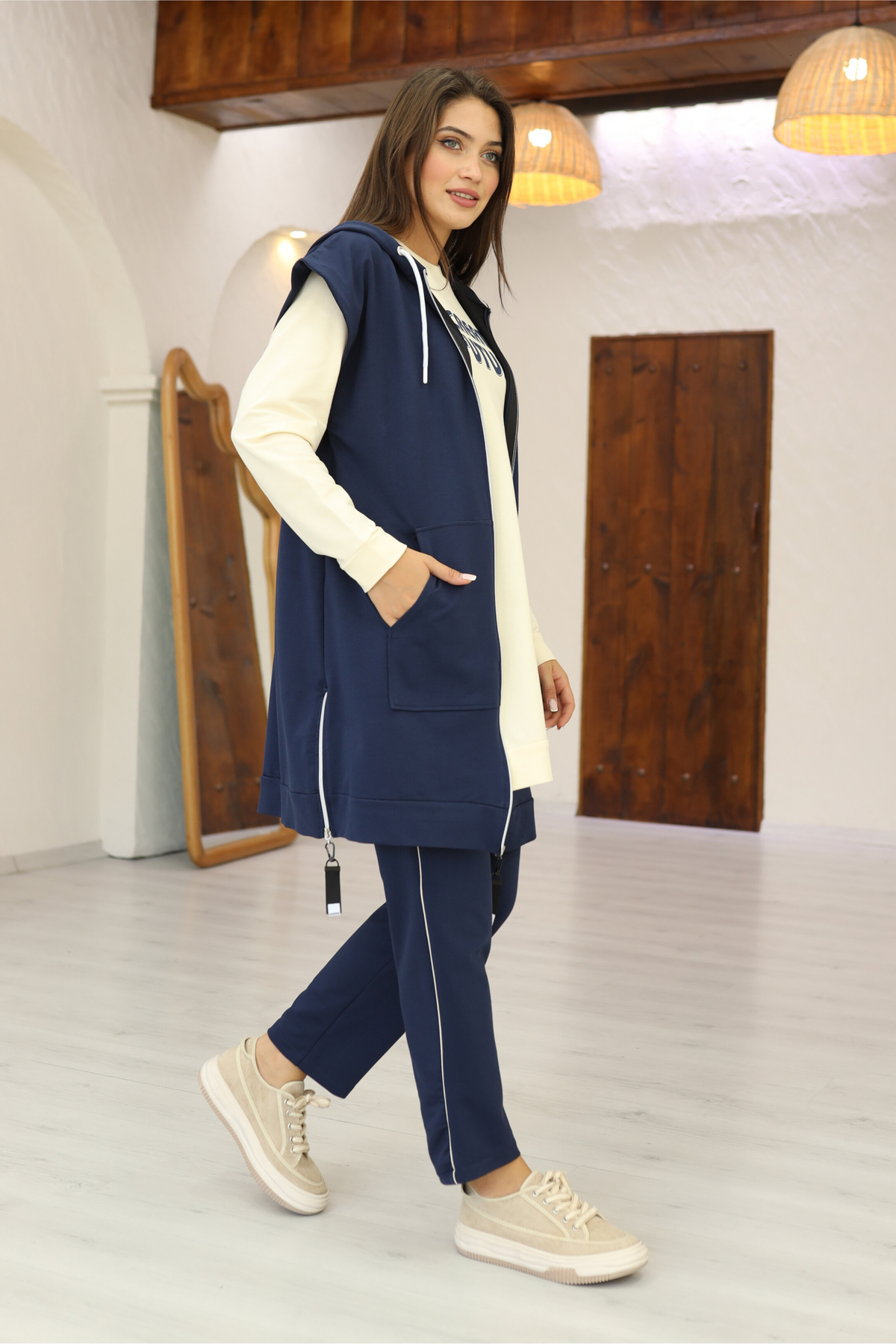 Ensemble 3 Pièces – Eliz – Bleu Foncé – vue 2