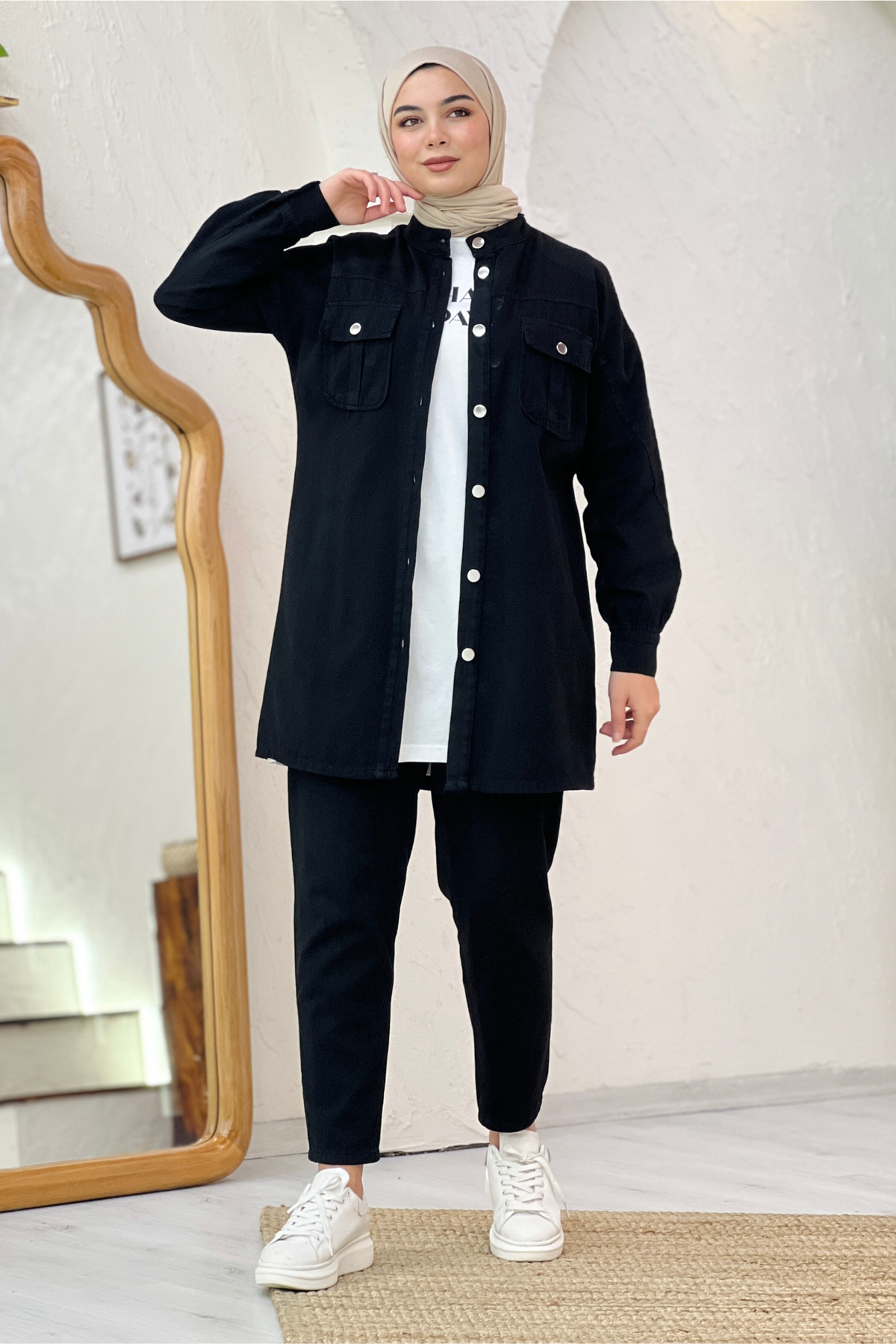 Ensemble 3 Pièces – Lila – Noir – vue 2