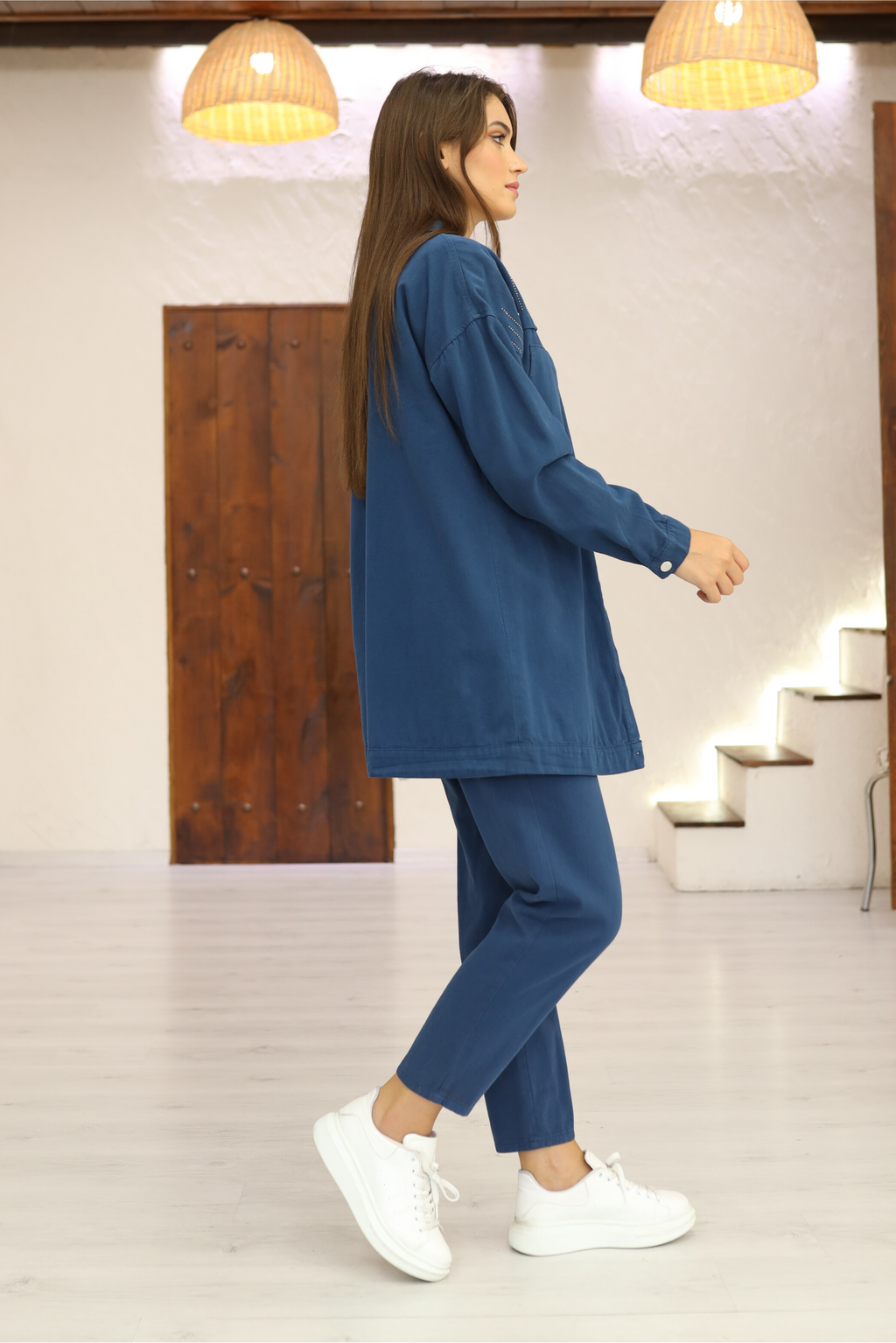Ensemble 3 Pièces – Sarah – Bleu – vue 2
