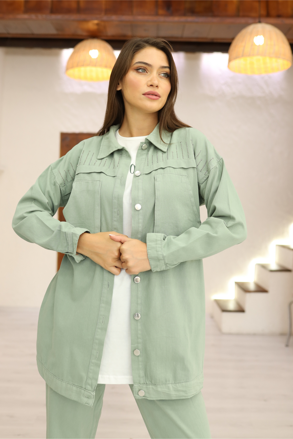 Ensemble 3 Pièces – Sarah – Vert – vue 3