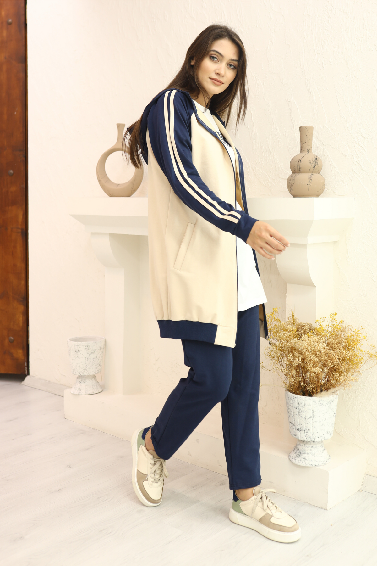 Ensemble 3 Pièces – Dalia – Bleu – vue 2