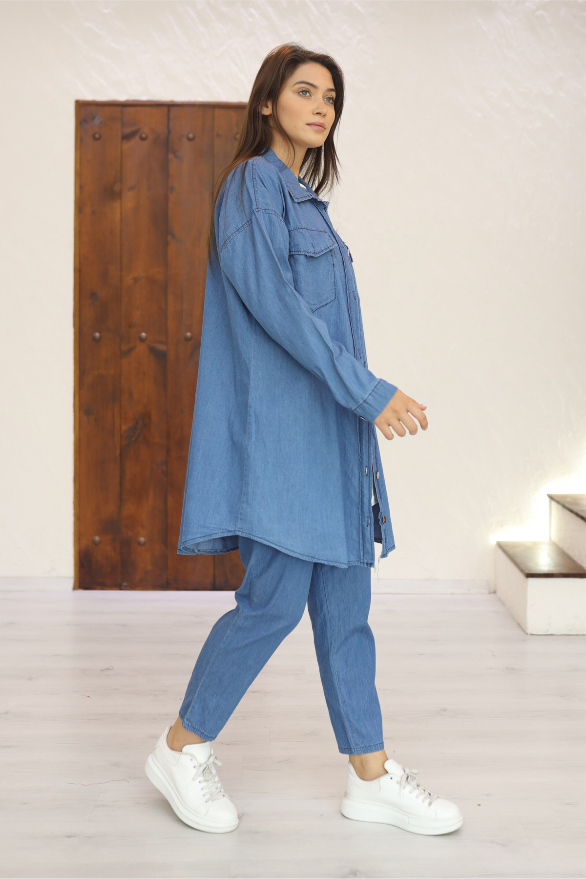 Ensemble 3 Pièces – Marie – Bleu – vue 2