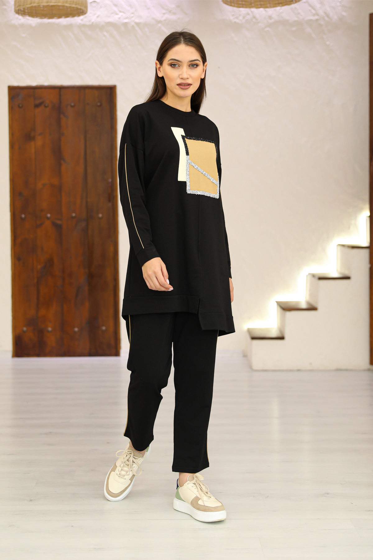 Ensemble 2 Pièces – Zeina – Noir – vue 2