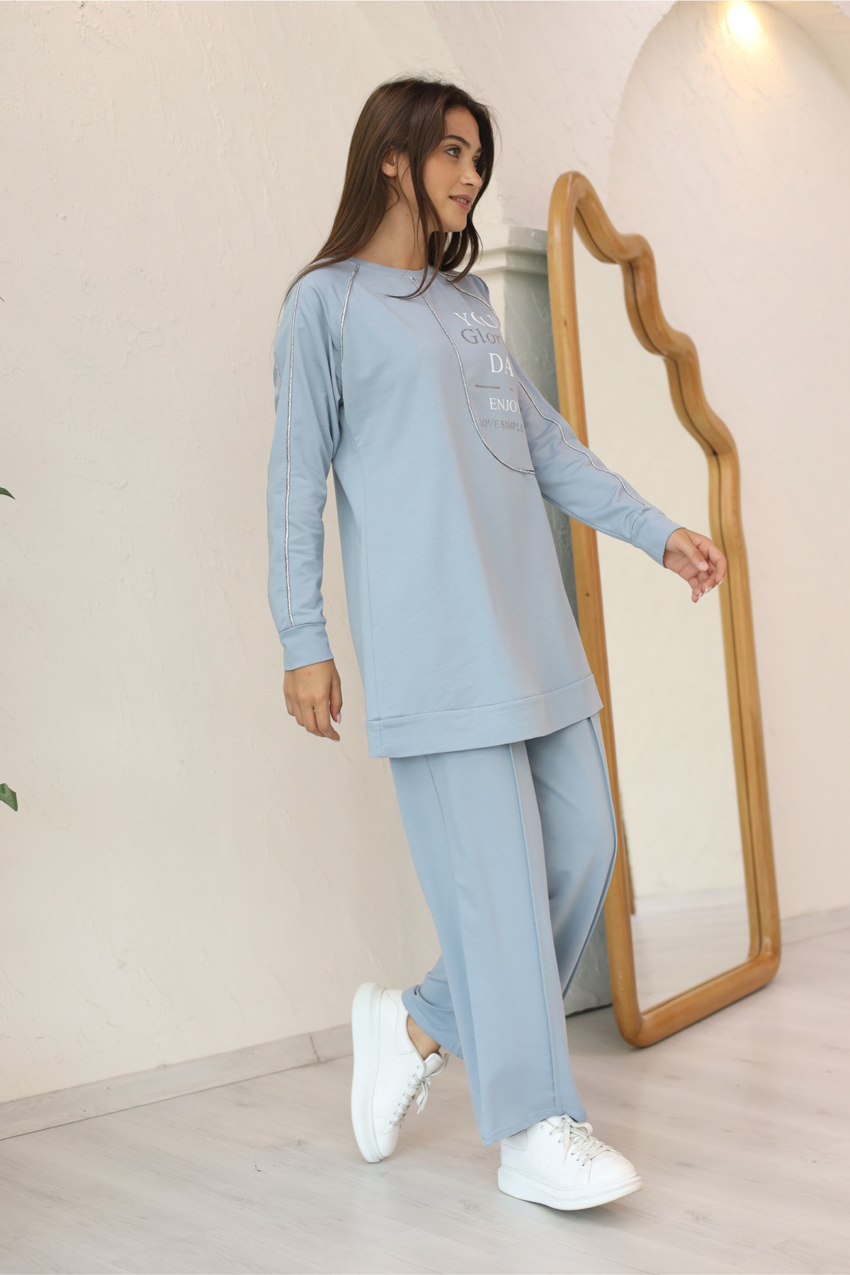 Ensemble 2 Pièces – Nancy – Bleu – vue 2