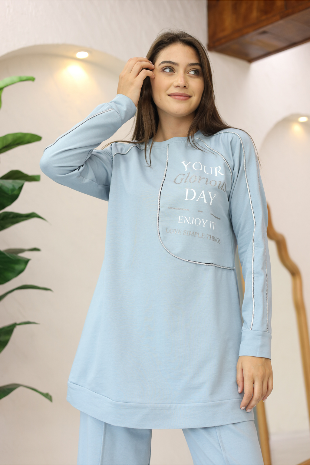 Ensemble 2 Pièces – Nancy – Bleu – vue 3