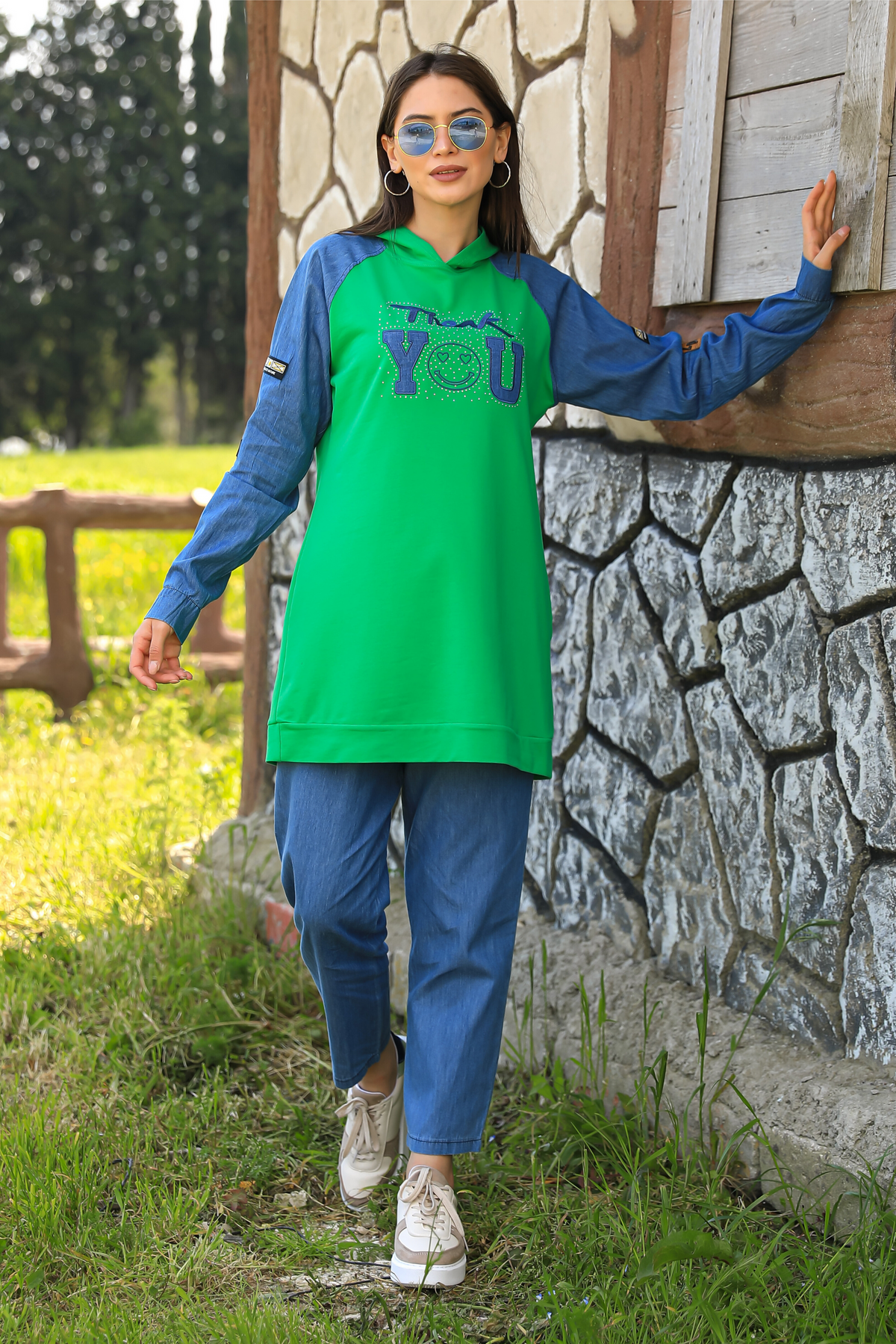Ensemble 2 Pièces – Lysa – Vert – Jean