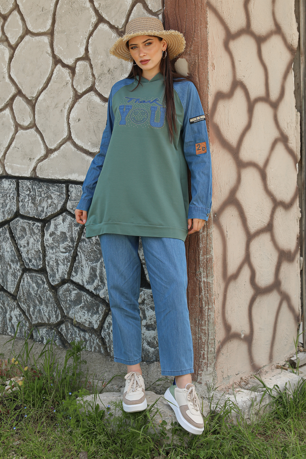 Ensemble 2 Pièces – Lysa – Vert Menthe – Jean