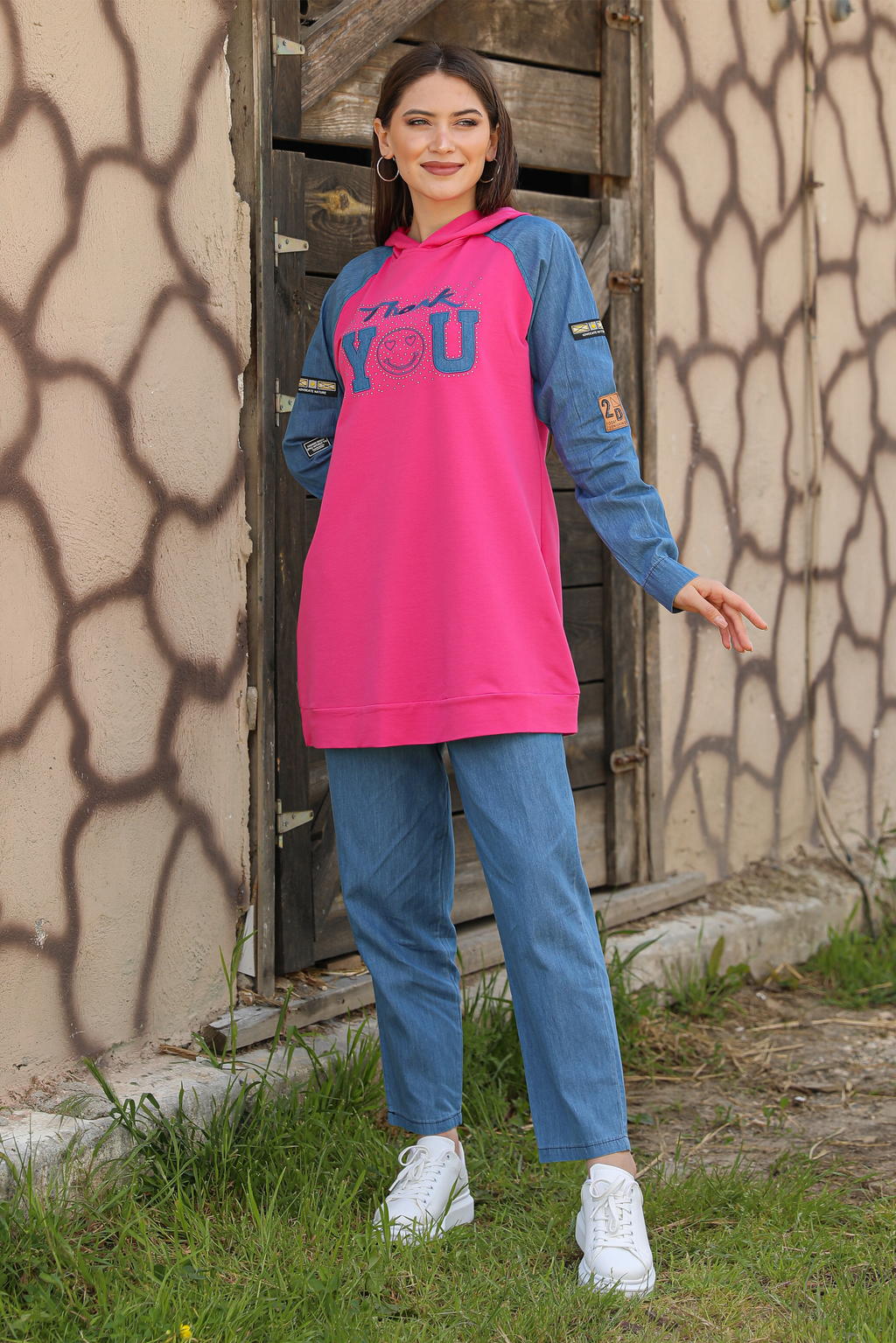 Ensemble 2 Pièces – Lysa – Rose – Jean – vue 2