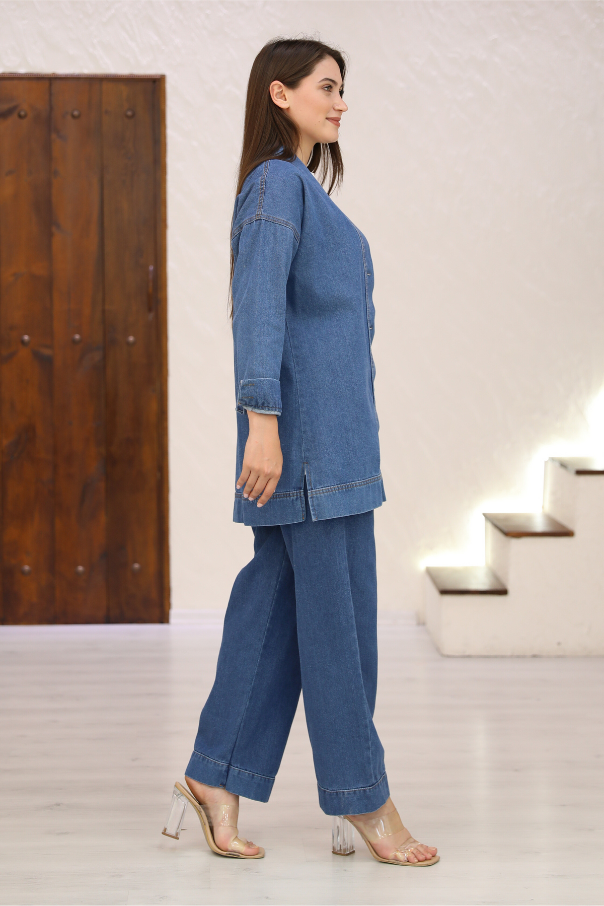 Ensemble 3 Pièces – Amira – Bleu Foncé – Jean – vue 2