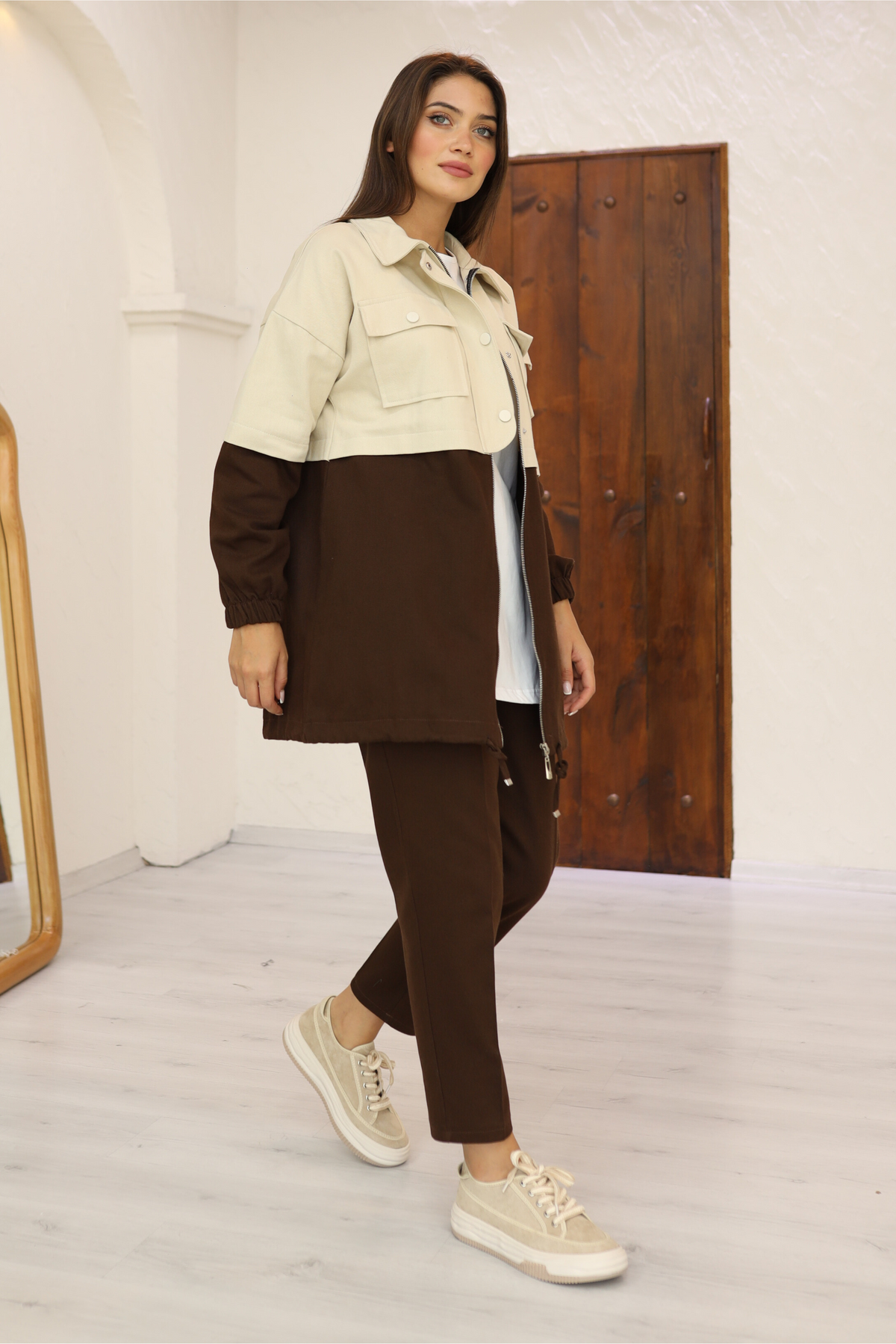 Ensemble 3 Pièces – Imélia – Marron – vue 2