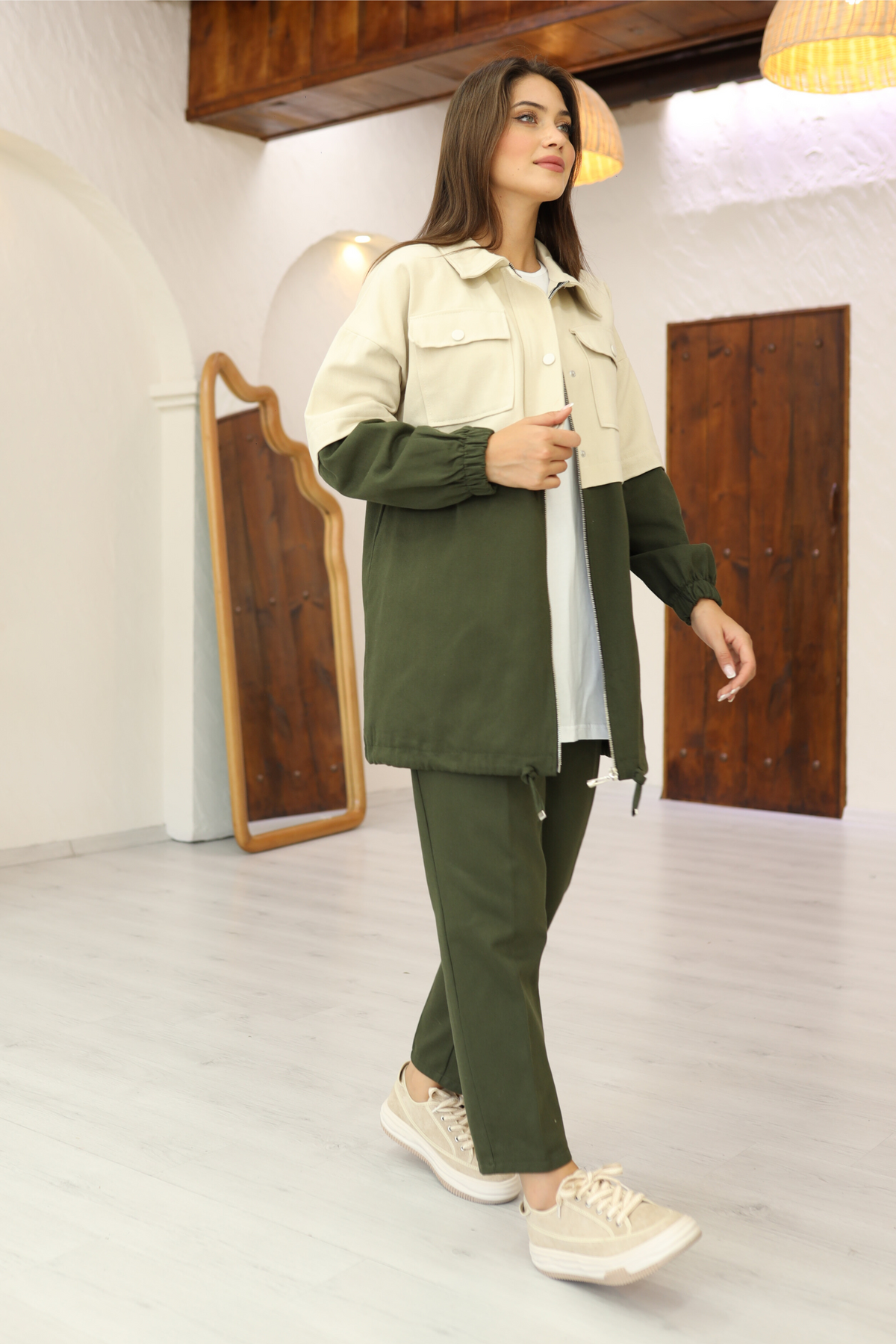 Ensemble 3 Pièces – Imélia – Vert Militaire – vue 2