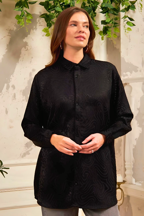Chemisier Chic Classique – Noir
