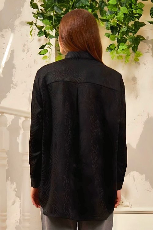 Chemisier Chic Classique – Noir – vue 2