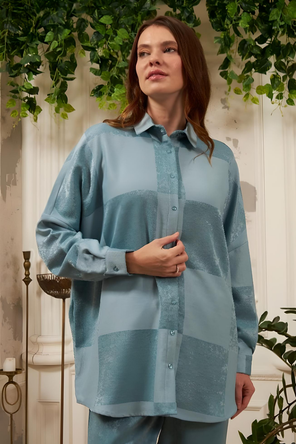 Chemisier Chic Classique – Vert – vue 3