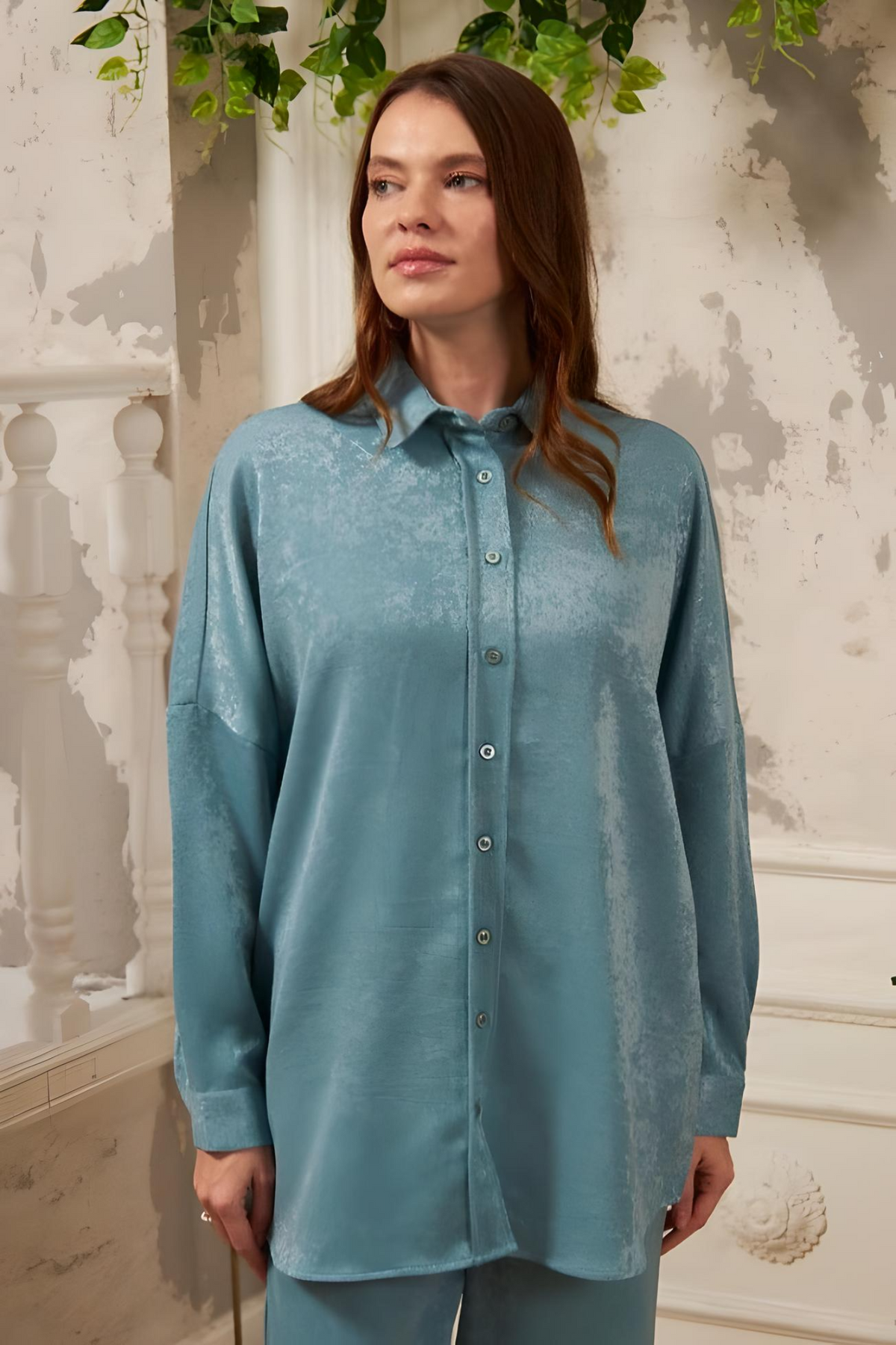 Chemisier Chic Classique – Vert – vue 3