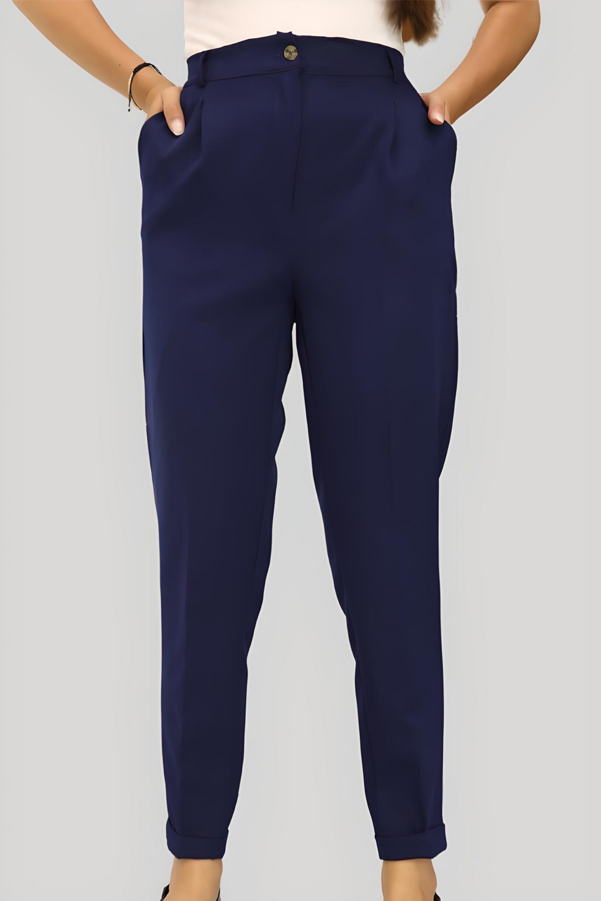 Pantalon Femme HappyxNature Amelia - Taille 12 - Coupe Cropped Vert Olive - Neuf Avec étiquettes