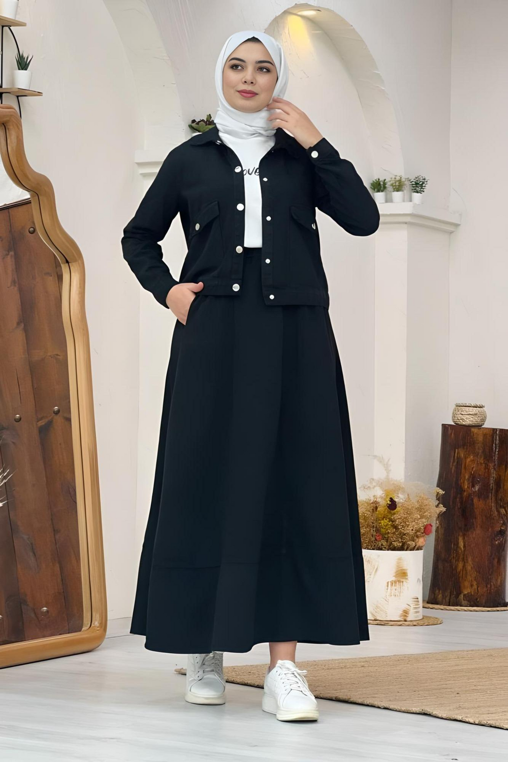 Ensemble 3 Pièces – Luna – Noir – Jean – vue 2