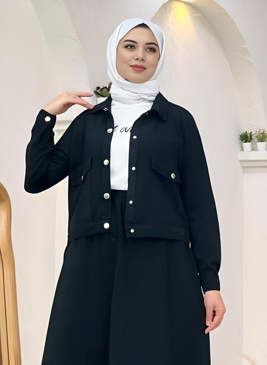 Ensemble 3 Pièces – Luna – Noir – Jean – vue 3