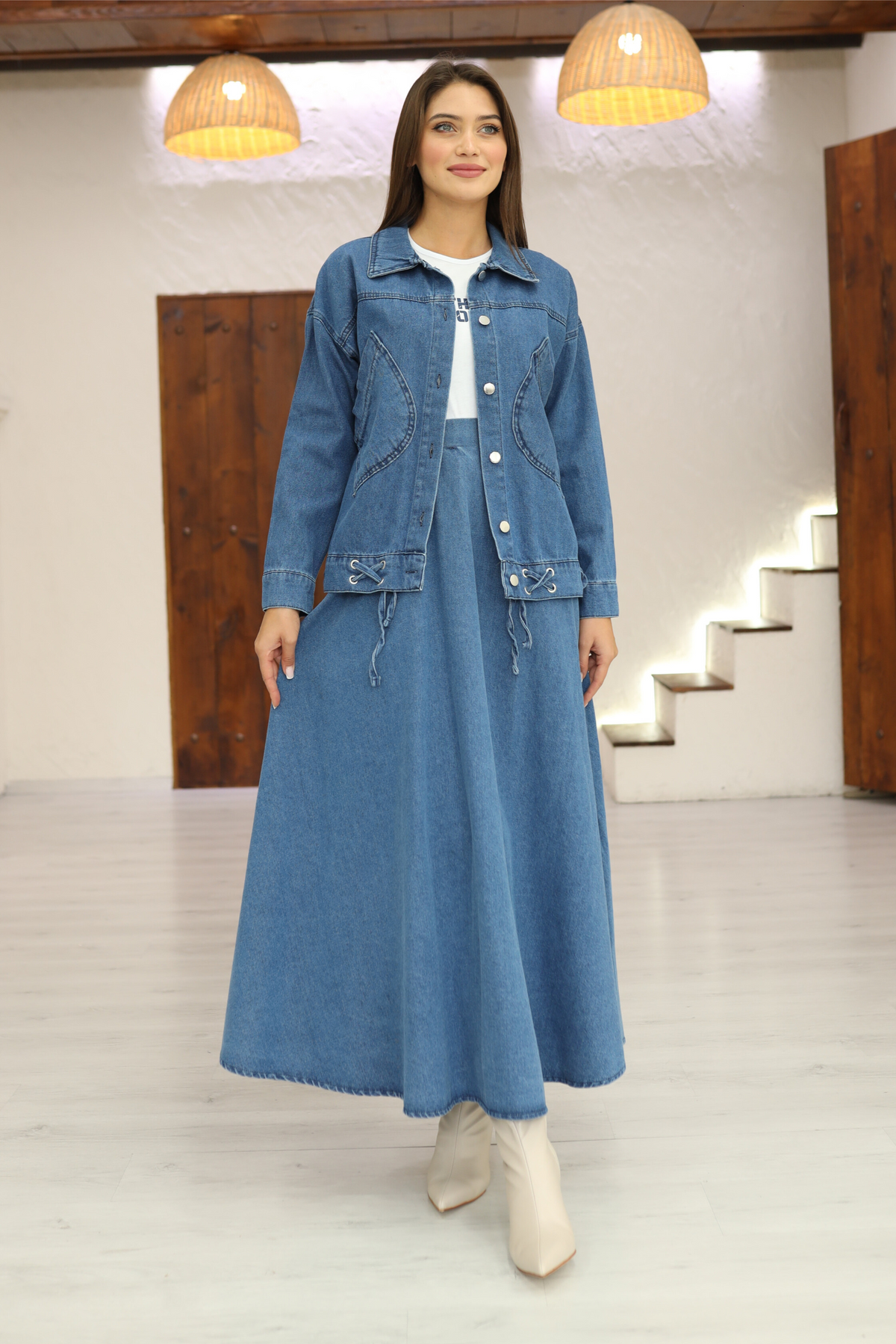 Ensemble 3 Pièces – Celia – Bleu Foncé – Jean