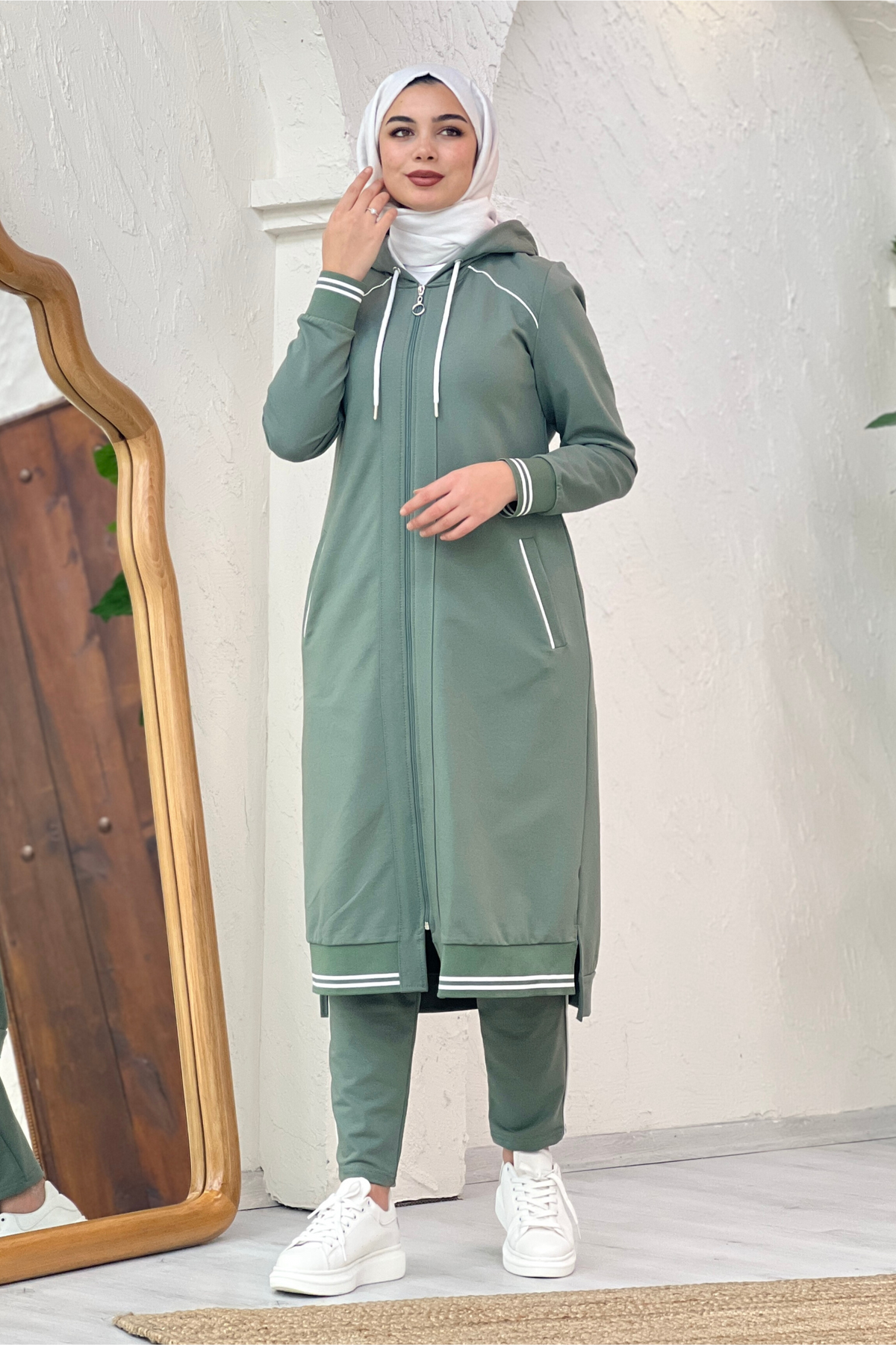 Ensemble 2 Pièces – Noor – Vert – vue 3