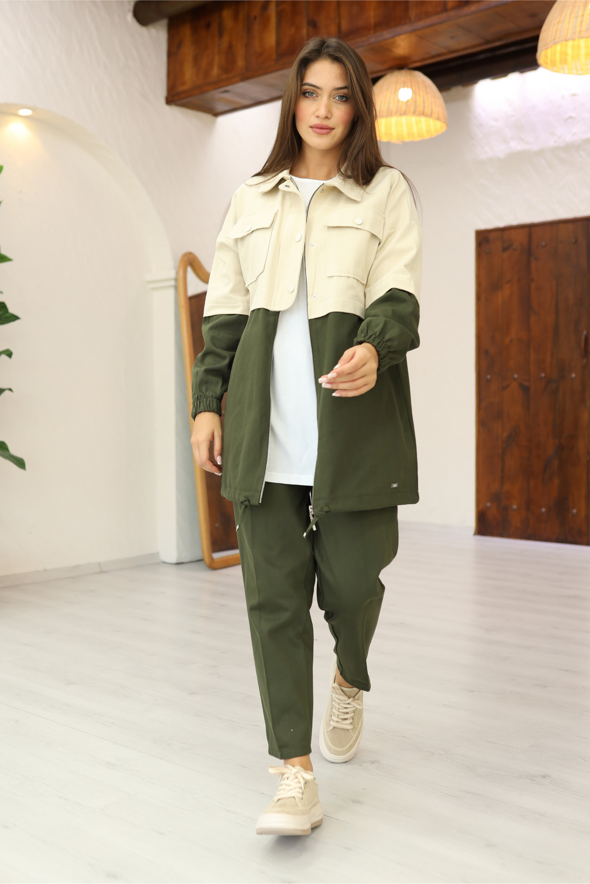 Ensemble 3 Pièces – Imélia – Vert Militaire